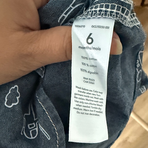 Carter's Navy Airplane Shirt and Tan Pants 2-piece Set - Picture 5 of 7